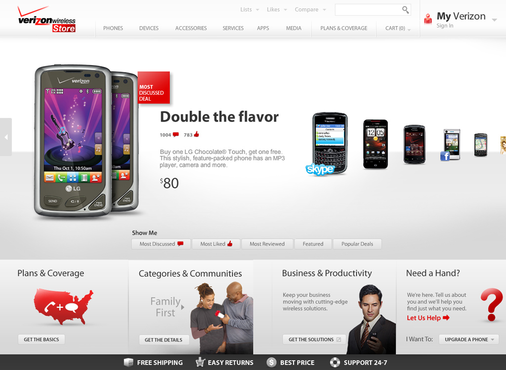 Verizon Wireless Ecommerce Vision Prototype